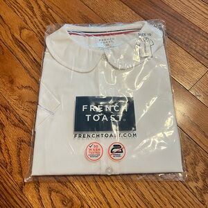 French Toast White Poplin Blouse Girls Sz 10